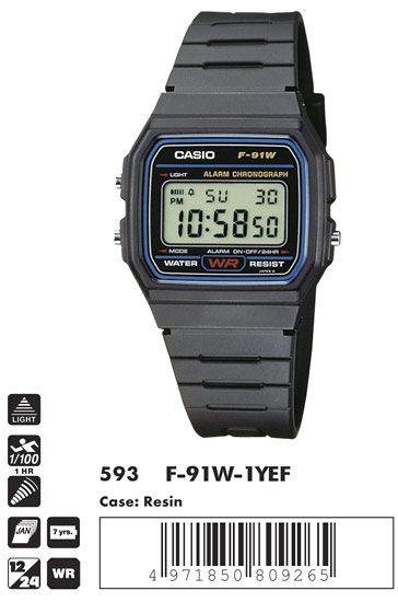 Casio F-91W-1Y Casio F-91W-1Y