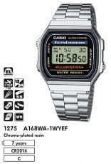 Наручные часы Casio A-168WA-1Y