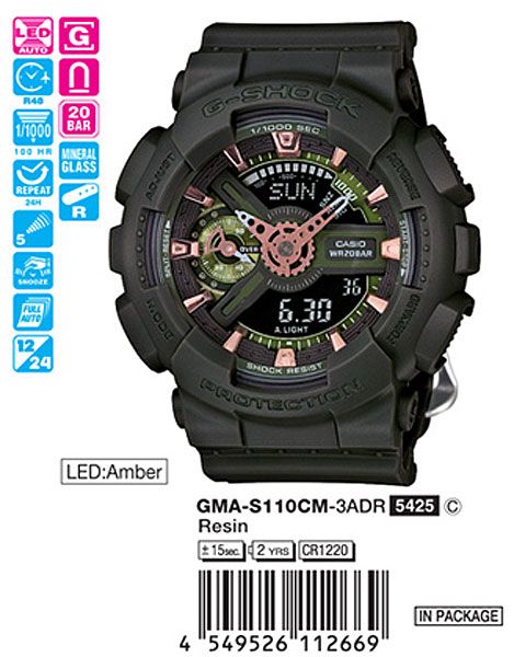 Casio G-Shock GMA-S110CM-3A Casio G-Shock GMA-S110CM-3A
