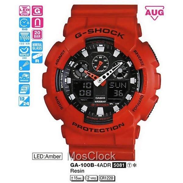 GA 100B 4A CASIO G SHOCK MosClock