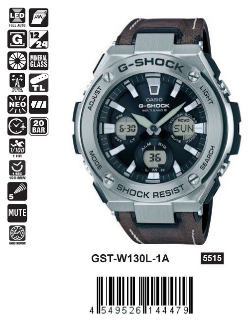 Casio G-Shock GST-W130L-1A Casio G-Shock GST-W130L-1A