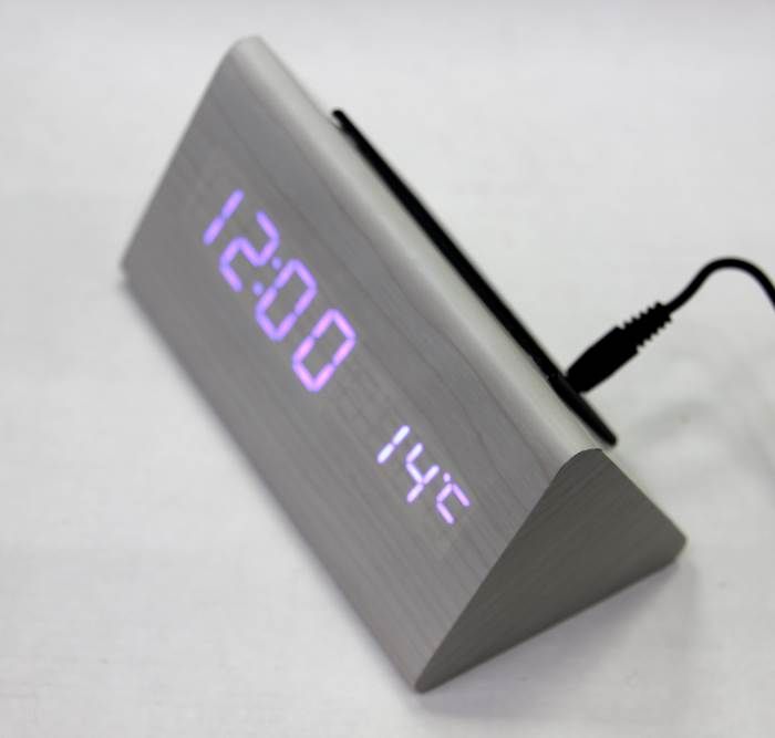 Сетевой будильник VST 861-белый (синий)