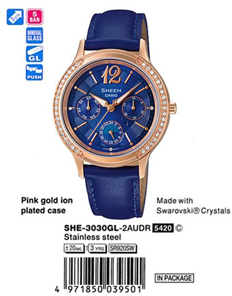 Casio SHE-3030GL-2A Casio SHE-3030GL-2A