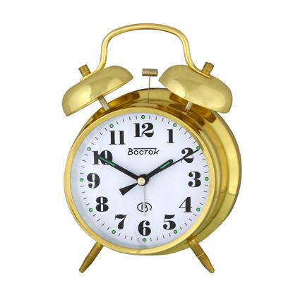 Будильник Восток К 817-5 в металлическом корпусе с громким механическим звонком Будильник Восток К 817-5 в металлическом корпусе с громким механическим звонком