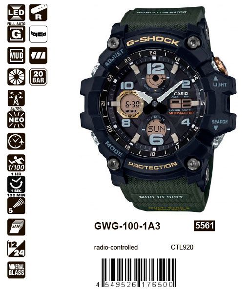 Casio G-Shock GWG-100-1A3 Casio G-Shock GWG-100-1A3