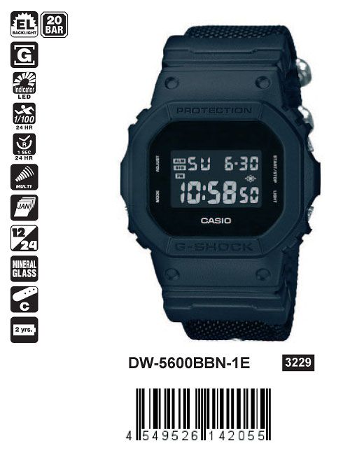 Casio G-Shock DW-5600BBN-1E Casio G-Shock DW-5600BBN-1E