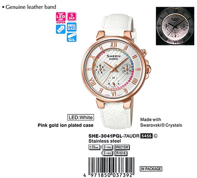 Casio SHE-3041PGL-7A