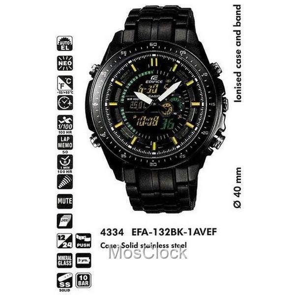 EFA 132BK 1A Casio Edifice MosClock