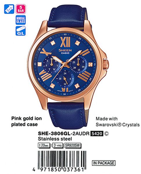 Casio SHE-3806GL-2A