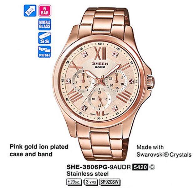 Casio SHE-3806PG-9A